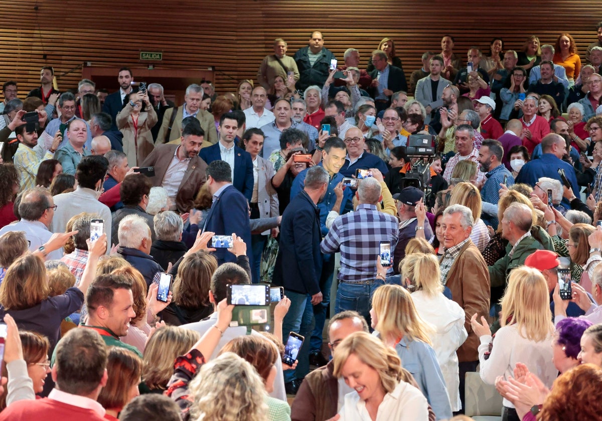 Pedro Sánchez el jueves en el palacio de congresos de Cáceres.