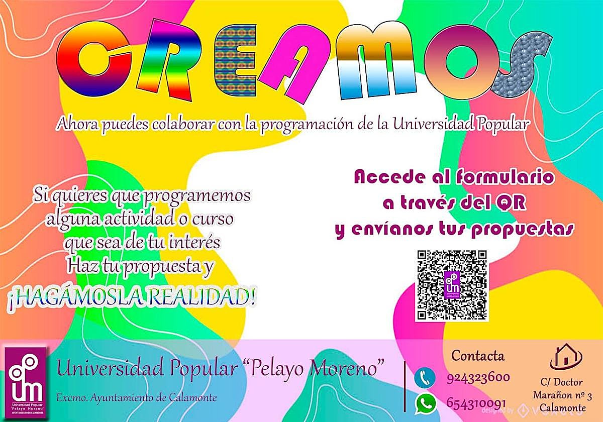 La Universidad Popular pide la colaboración de la ciudadanía para elaborar su programación de actividades