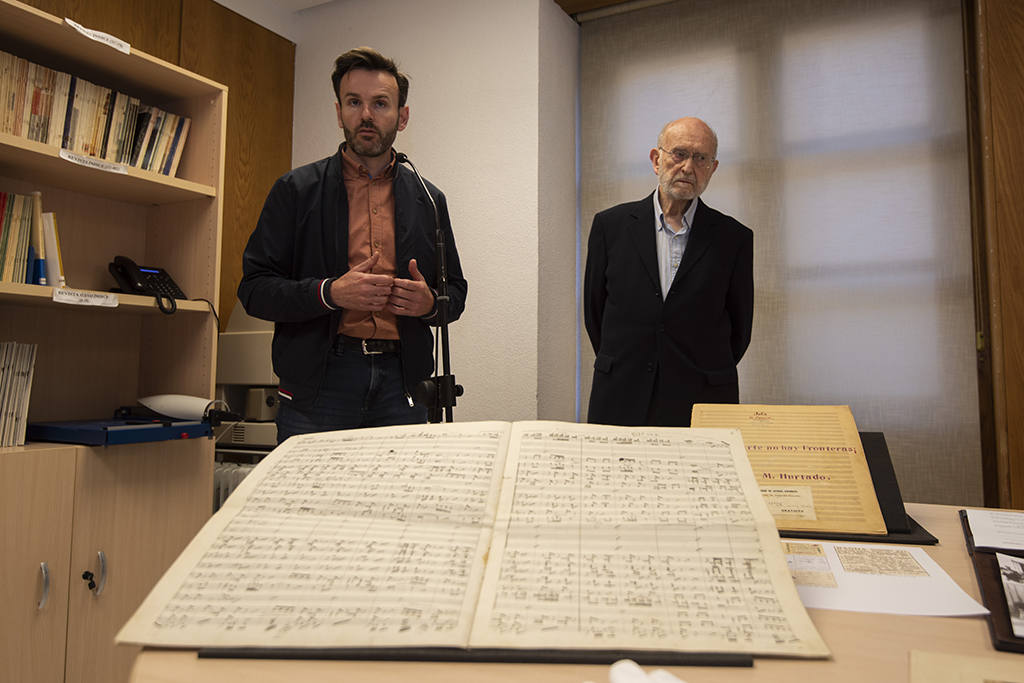 Una de las partituras entregadas a la Diputación.