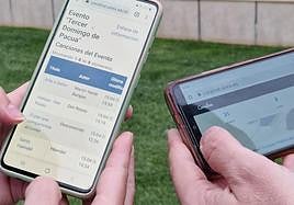 Probando la aplicación en el teléfono móvil.