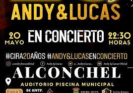 Cartel del concierto en Alconchel.