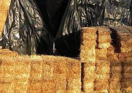 Un hombre grave al caerle encima pacas de paja en una finca entre Cheles y Alconchel