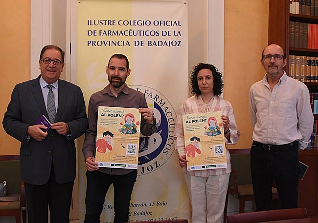 Venegas, Martín, Checa y Pinilla durante la presentación del proyecto.