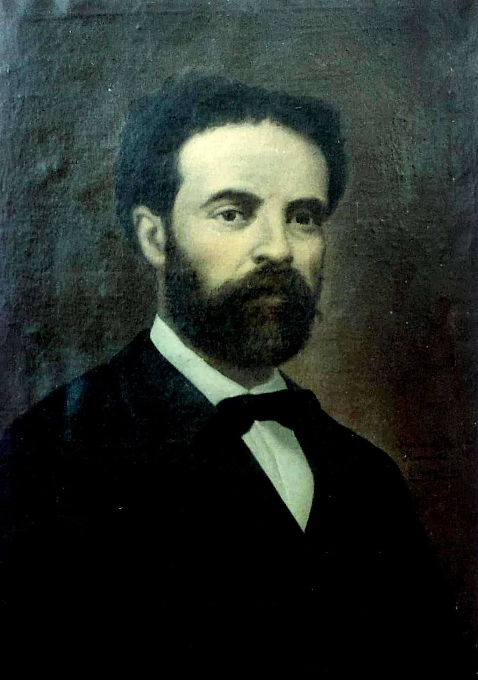 Retrato de juventud de Eduardo Sánchez Garrido (Plasencia, 1846-Cáceres, 1925), director de 'Zurra-Tontainas'.