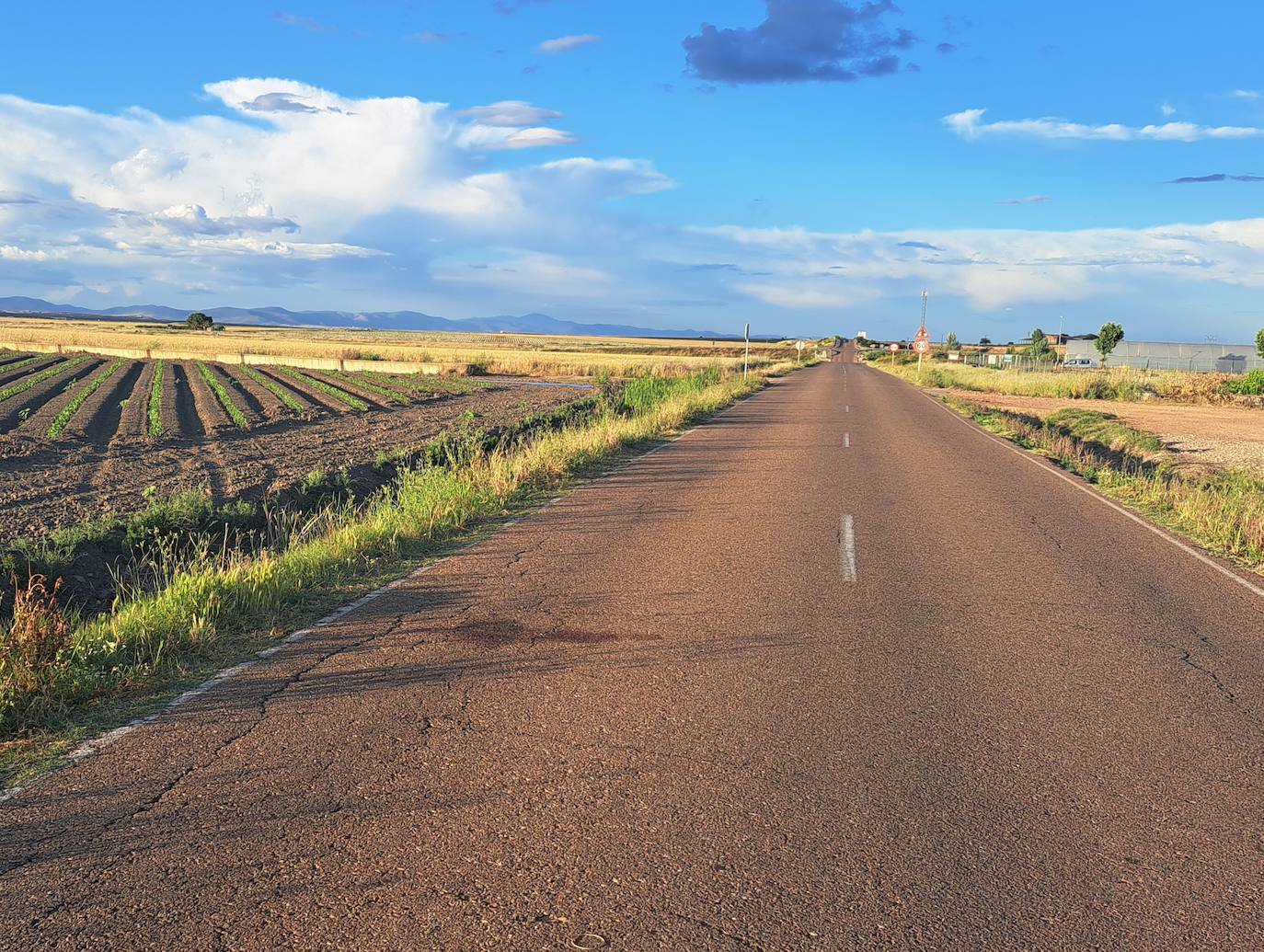 Punto de la carretera de Vivares hacia Valdehornillo en el que ha sucedido el atropello.