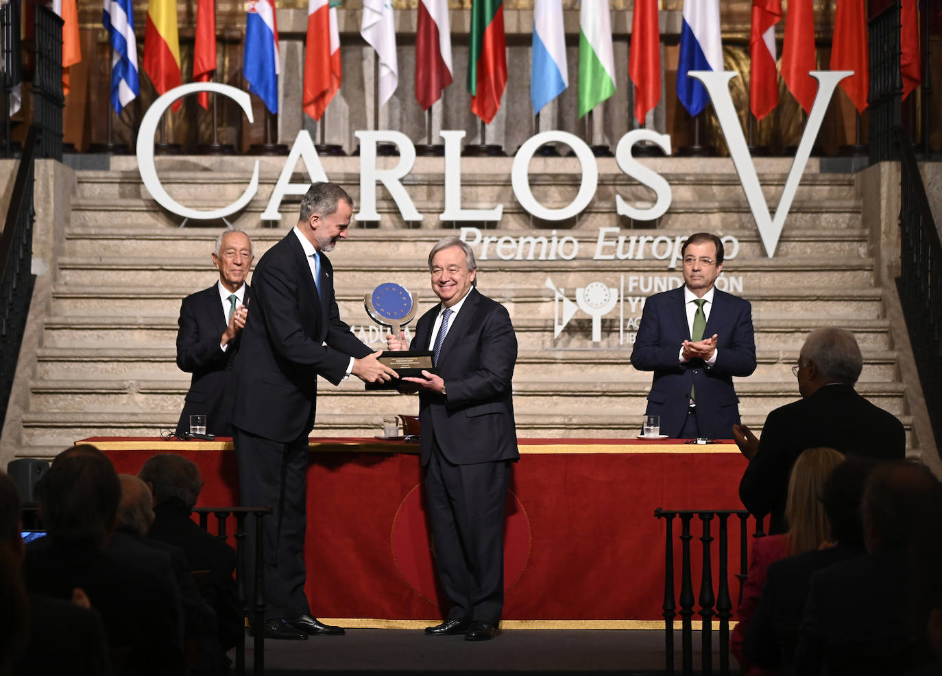 António Guterres recibe el Premio Carlos V en Yuste