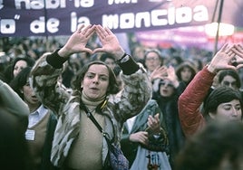 Manifestación en Madrid, el 4 de mayo de 1978, pidiendo la despenalización del aborto.
