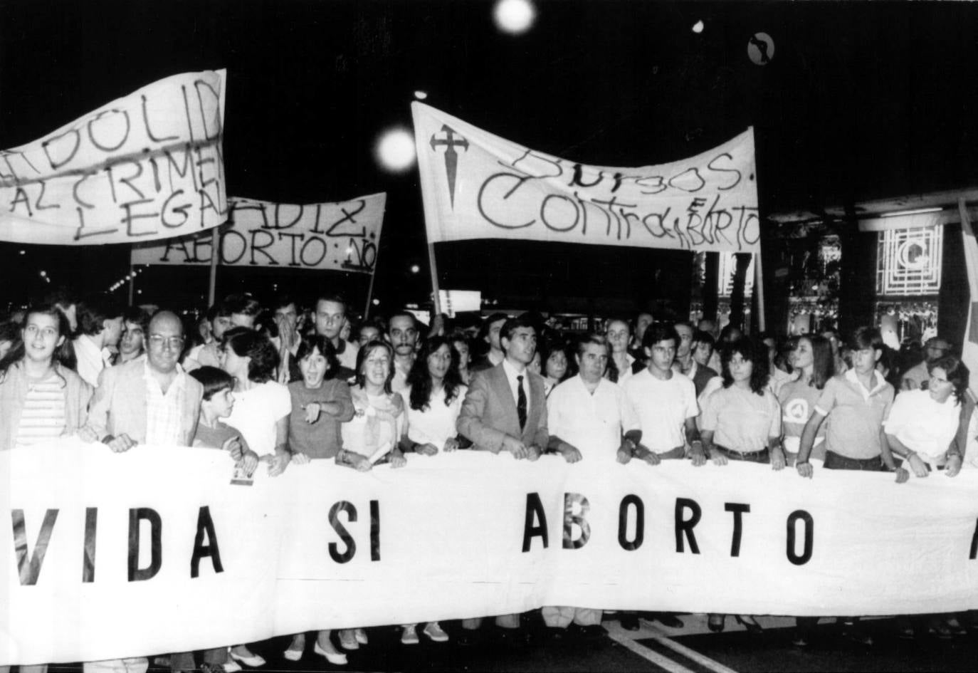 Manifestación antiabortista en 1983. 