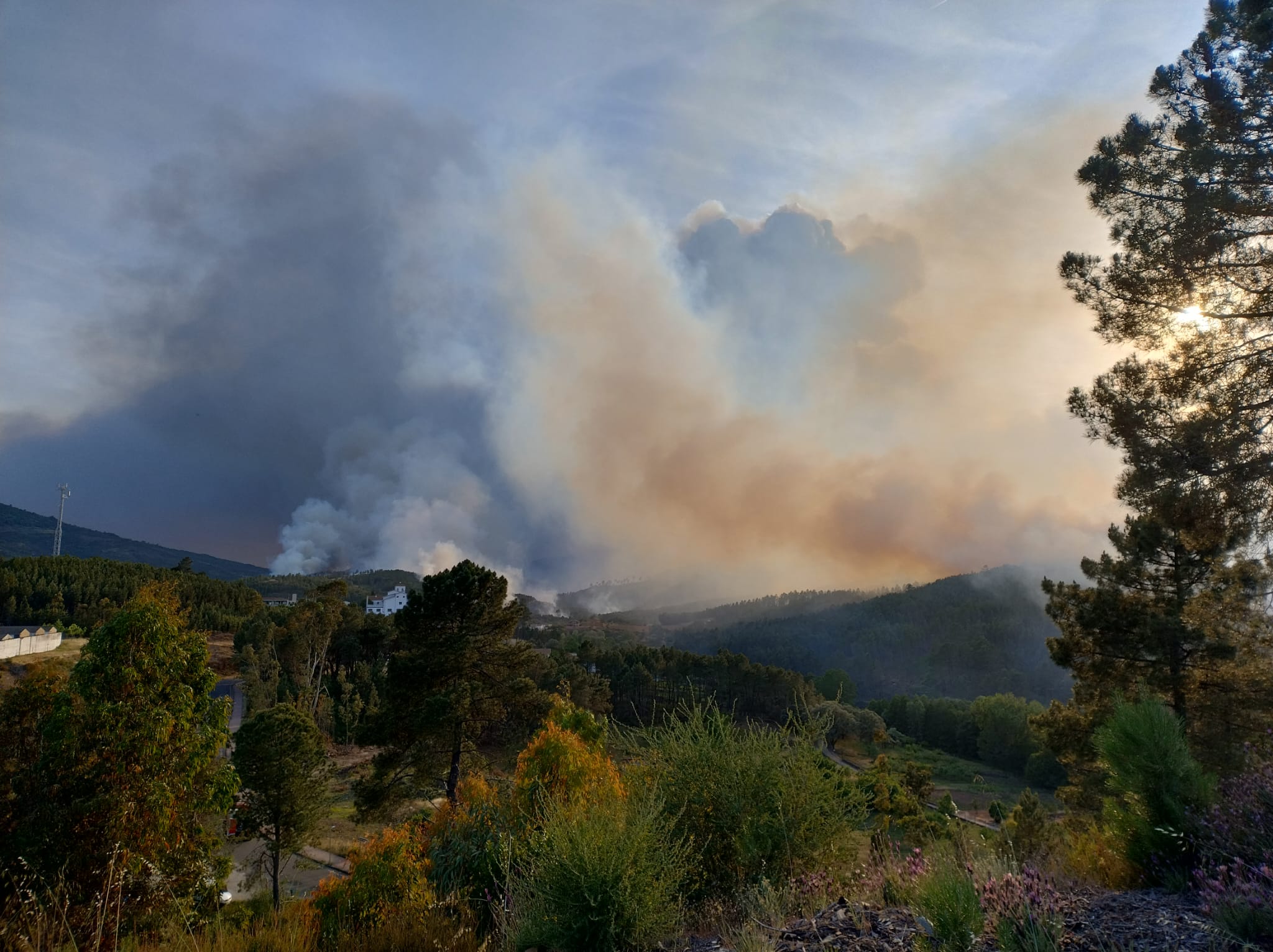 El fuego avanzó a Sierra de Gata