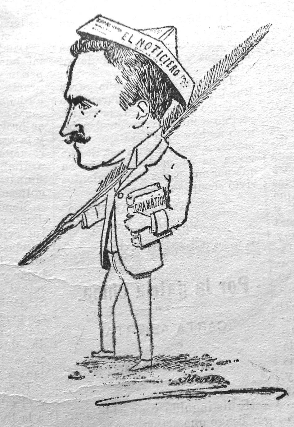 Caricatura de Manuel Castillo, que fundó ‘El Noticiero. Diario de Cáceres’ y lo dirigió desde 1903 a 1918.