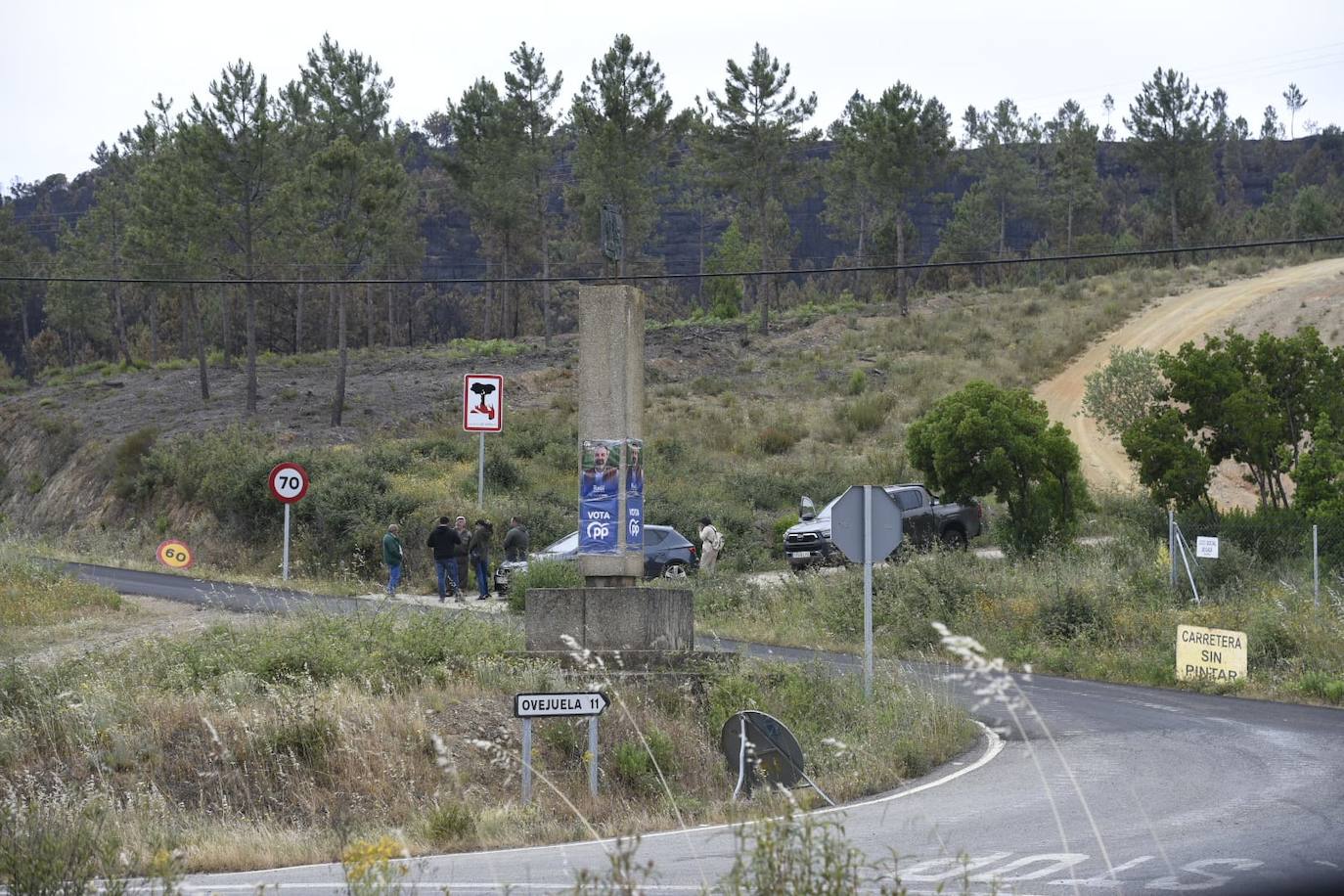 Imágenes de la zona quemada en Las Hurdes y Sierra de Gata por el fuego