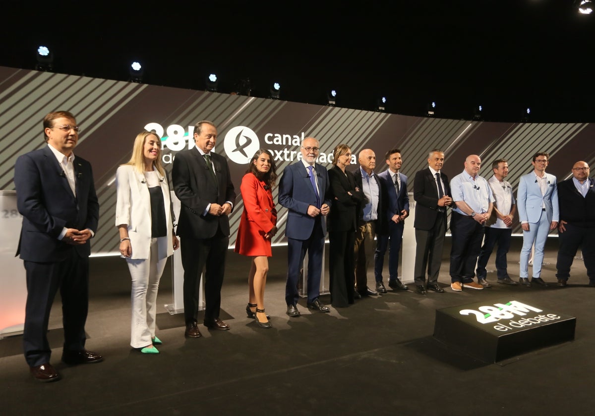 Debate de los candidatos a la Junta de Extremadura del pasado día 17.