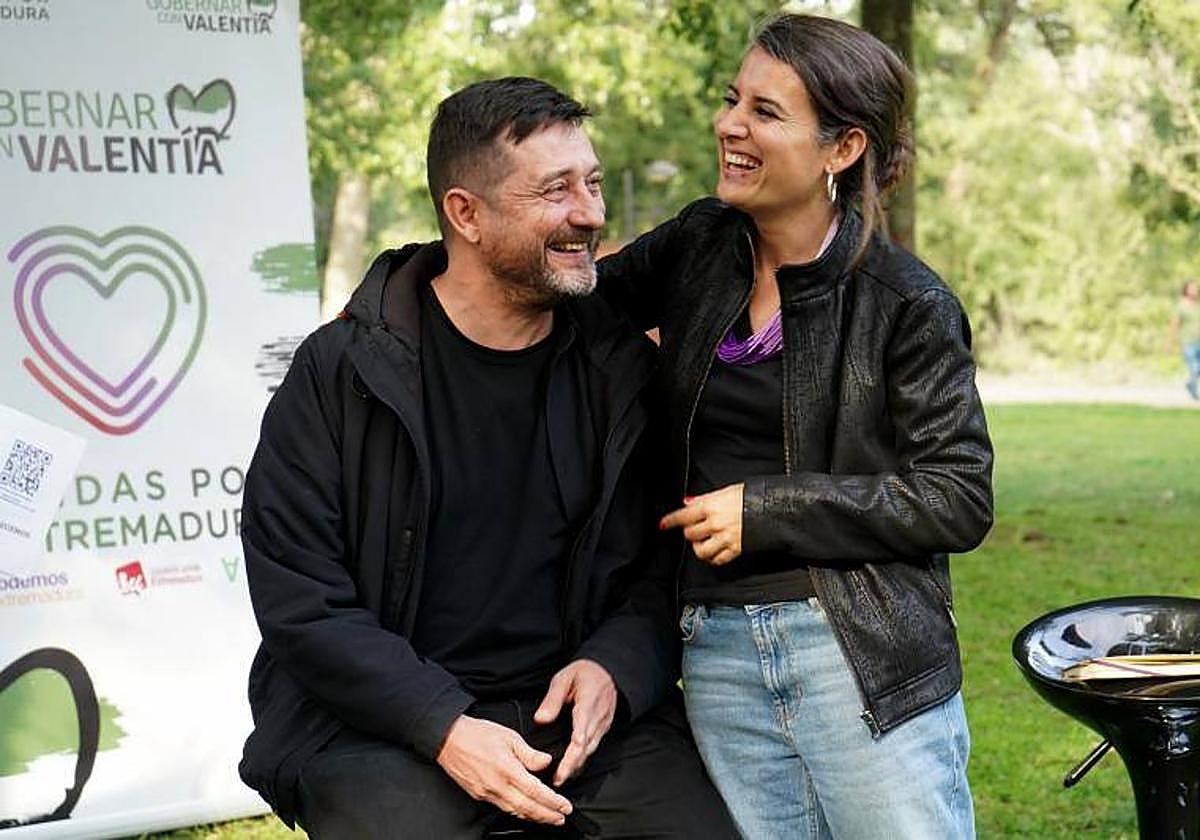 Irene de Miguel y Rafa Mayoral, este lunes en Plasencia.