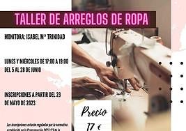 Taller de arreglos de ropa en la UP Pelayo Moreno