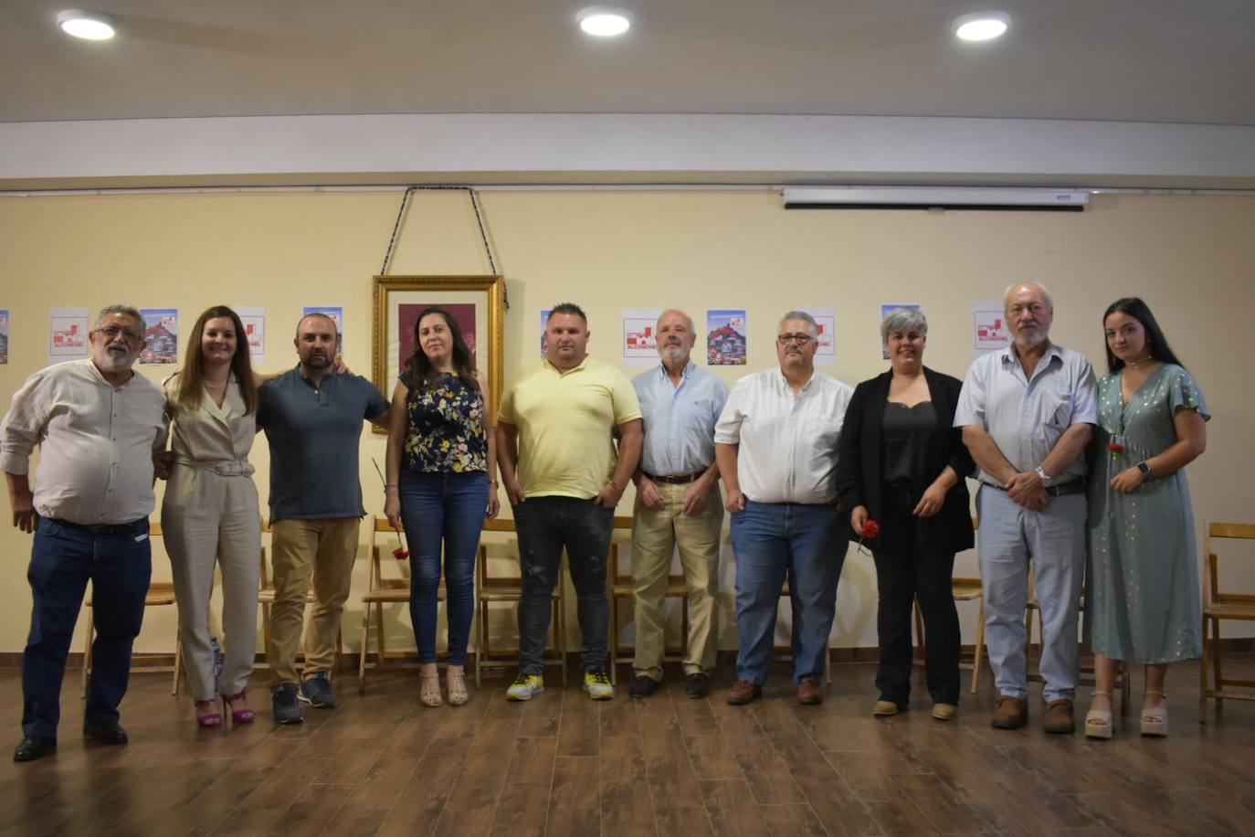 Miembros de la candidatura de Independientes por Alconchel (AIPAL), con Juan Luis Santiago (a la izquierda), como cabeza de lista.