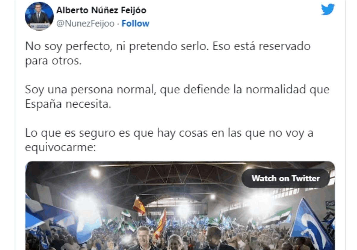 Las lágrimas de Vara, la camisa prestada de Feijóo y tuits que 'desaparecen'