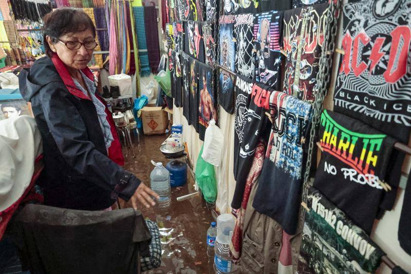 Así ha quedado la feria de Cáceres tras el temporal