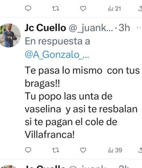 Imagen secundaria 2 - Denuncian a un candidato de Vox en la Asamblea por acosar en twitter a una ex cargo del partido