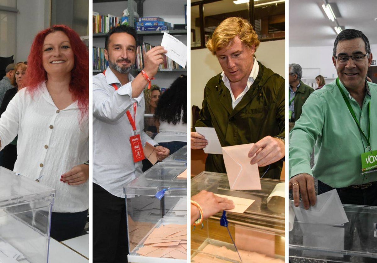 Erika Cadenas, Ricardo Cabezas, Ignacio Gragera y Marcelo Amarilla votando.