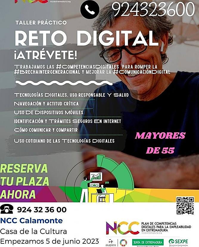 El NCC de Calamonte ofrece un taller práctico sobre tecnología para mayores de 55 años