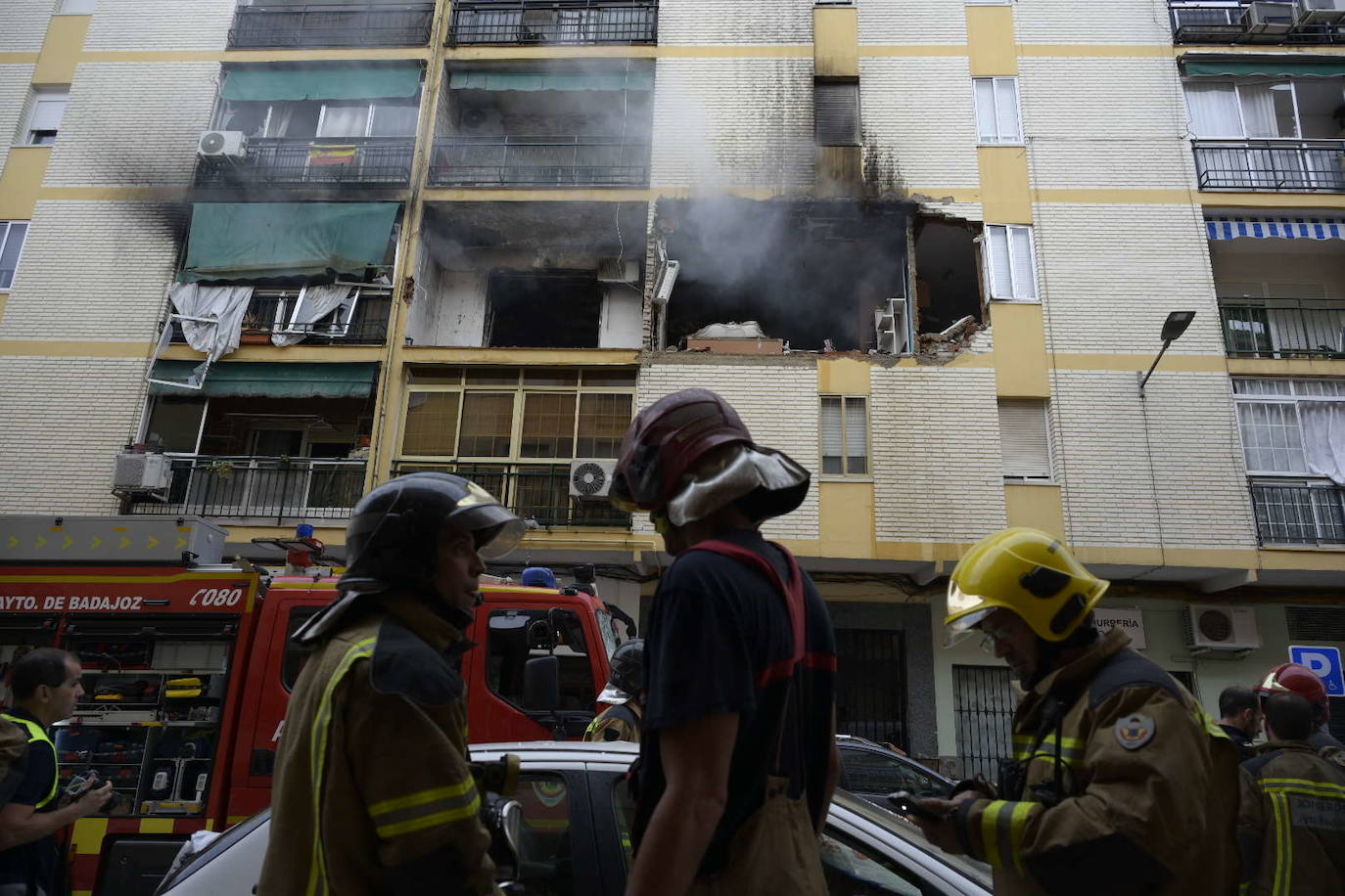 Así ha quedado la vivienda afectada tras la explosión en Badajoz