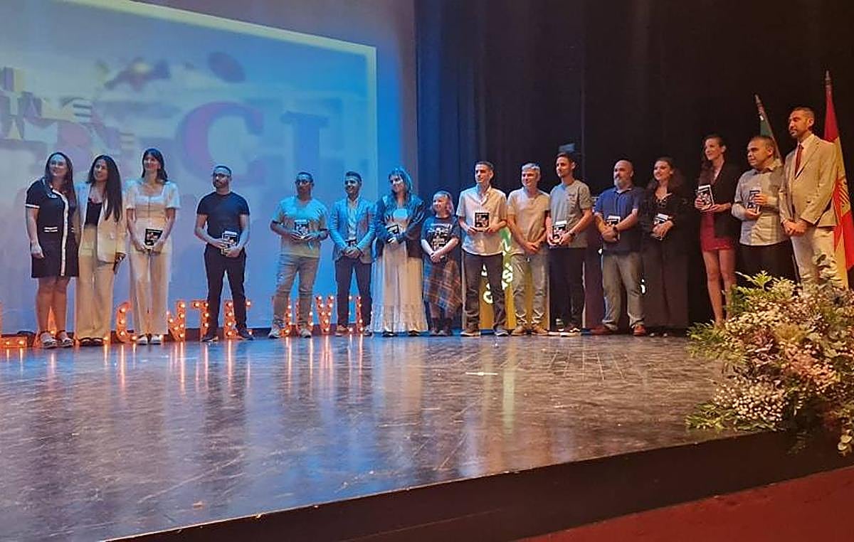 Varios de los premiados durante la gala.