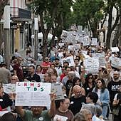 Unas 1.500 personas marchan en Don Benito a favor de la unión con Villanueva