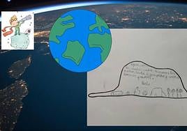 Los pequeños imaginaron qué veían en la imagen en una de las actividades del Club de Vasthi.