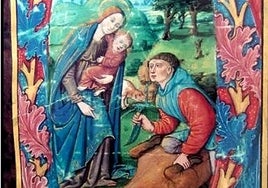 Gil Cordero y la aparición de la Virgen en un cantoral del siglo XV.