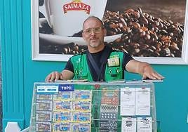 Óscar Pérez Domínguez, el cuponero que ha repartido la suerte en Montehermoso.