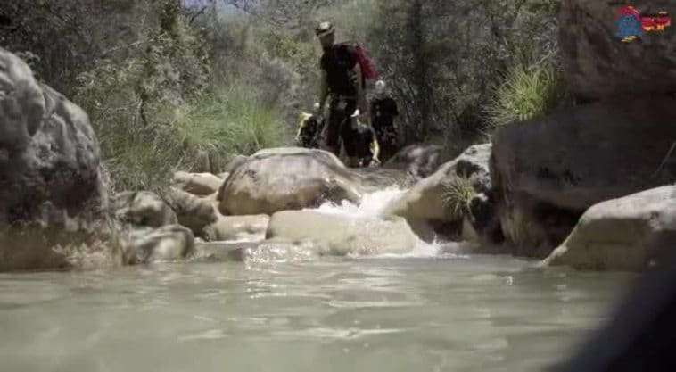 El equipo español de barranquismo se presenta con extremeños