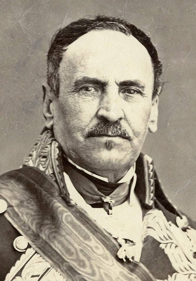 Baldomero Espartero fotografiado por Laurent hacía 1865.