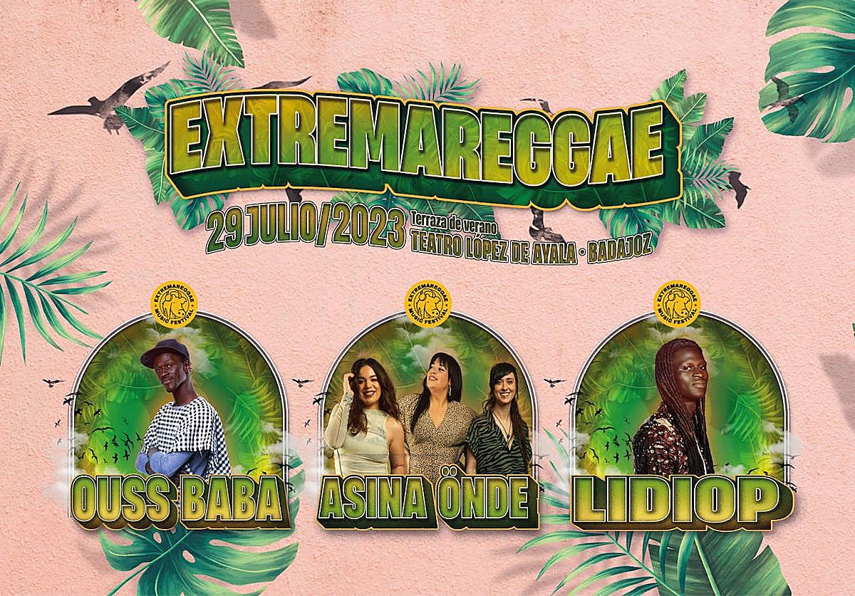 El festival Extremareggae reunirá el 29 de julio en Badajoz a Ouss Baba, Lidiop y la banda extremeña Asina Önde