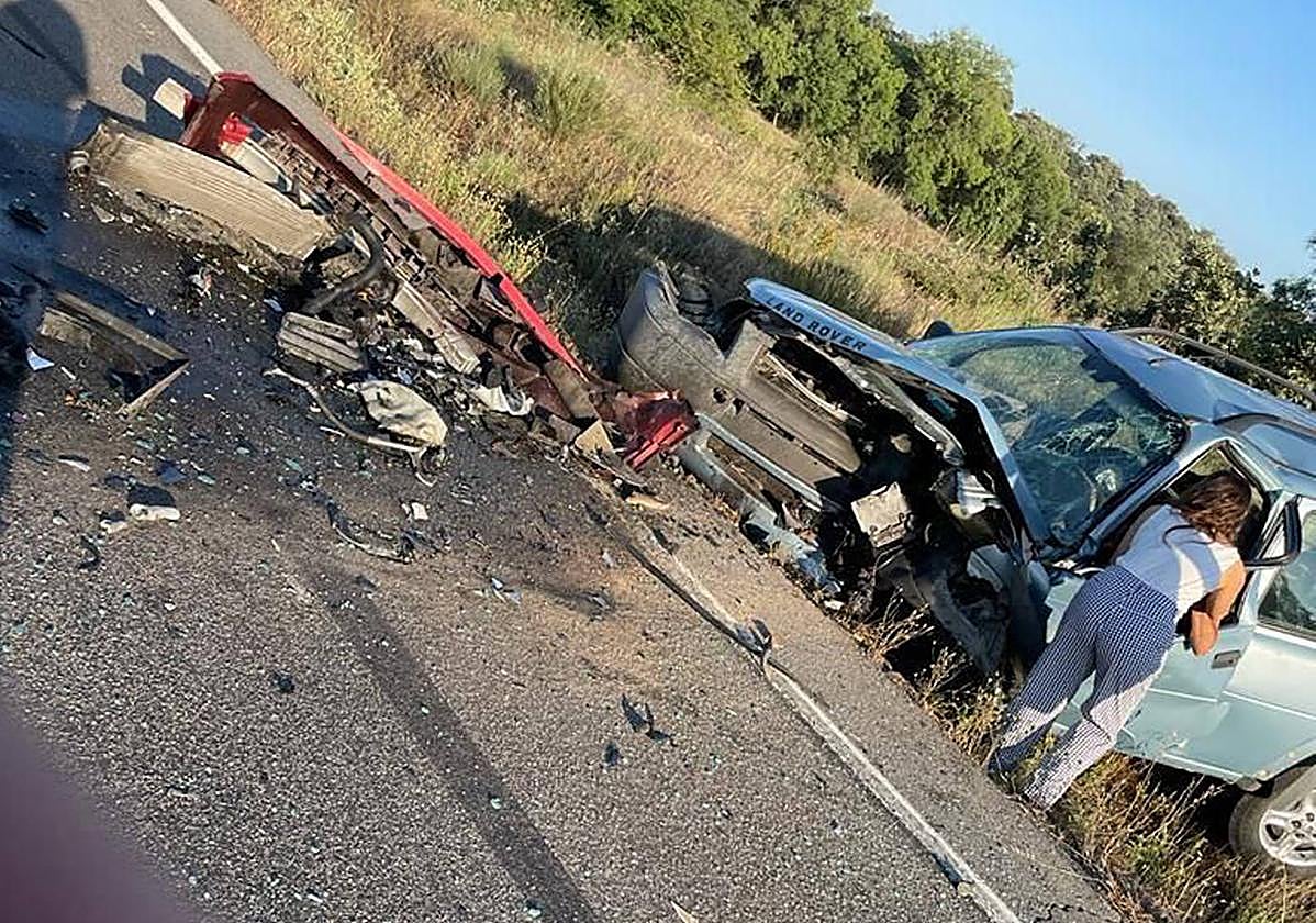 Estado en el que ha quedado uno de los vehículos implicados en el accidente.