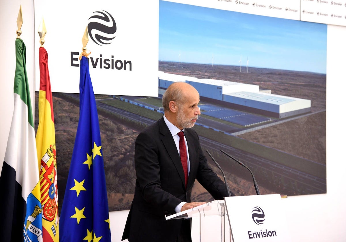 José Domínguez, CEO de Envision España, en la presentación del proyecto hace un año.