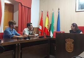 Alejandro Mora y José Rojo visitan Casar de Cáceres