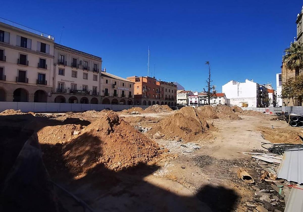 Las obras en la plaza de España comenzaron hace un año.