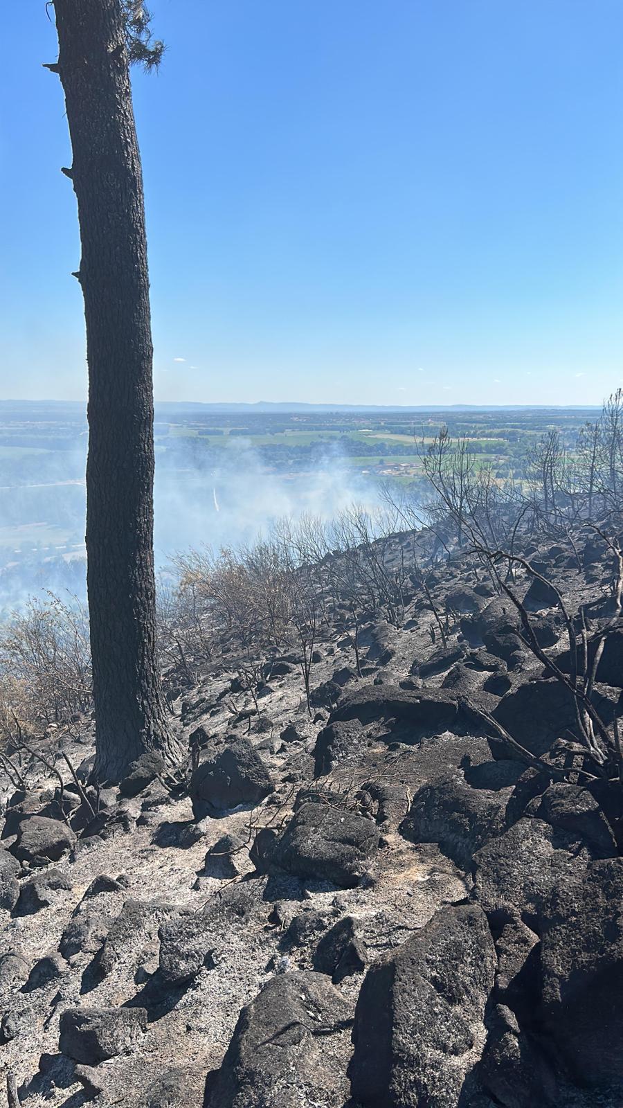 Imágenes del incendio en Valverde de la Vera