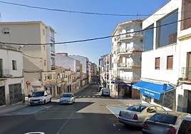 Calle Oviedo de Mérida, donde ha tenido lugar el atropello.