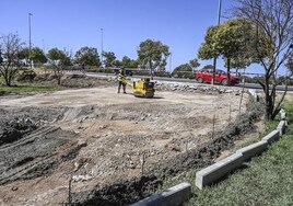 Las obras que van a crear un nuevo acceso a Jardines del Guadiana.