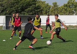 Primer entrenamiento del Badajoz en esta pretemporada.