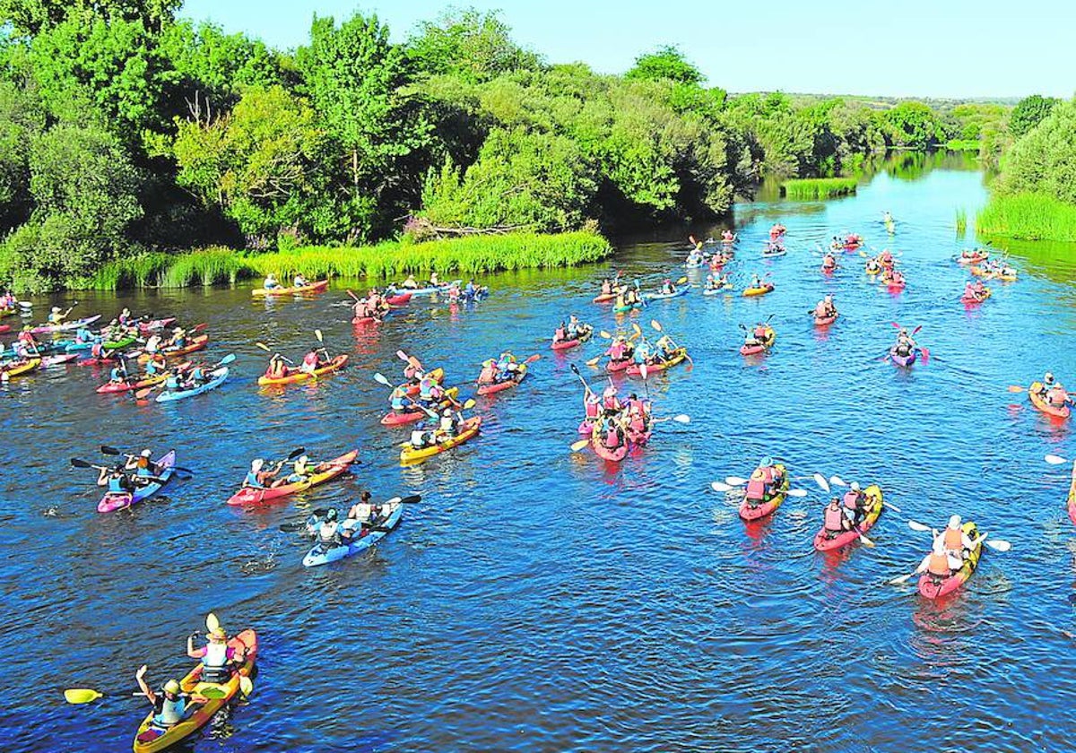 Palistas en el Descenso del Alagón.