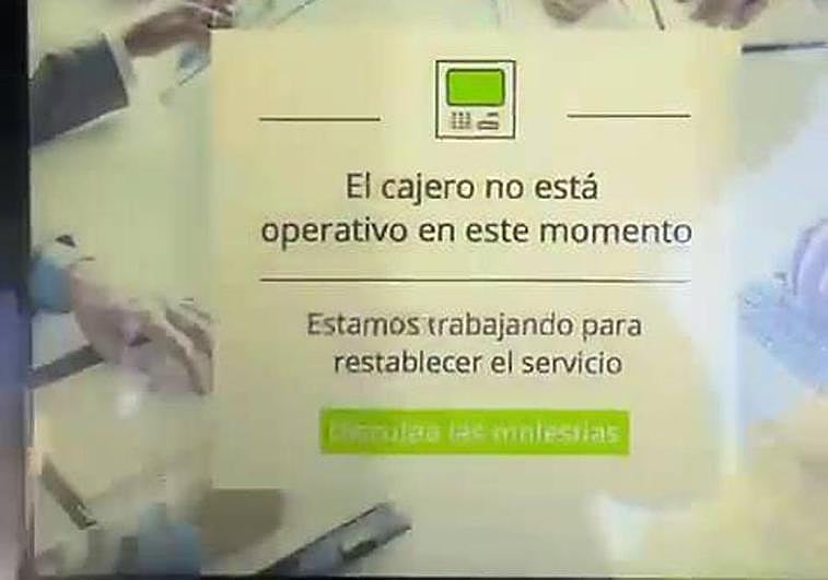 No funciona ningún cajero de Valencia de Alcántara.