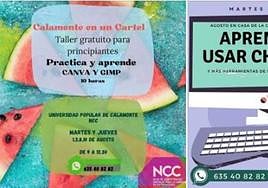 Nuevos talleres en el NCC de Calamonte para el mes de agosto