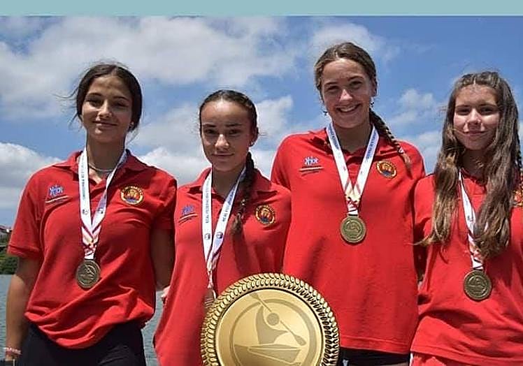 Imagen principal - Telma, con el club Luxtanam, cosecha varios logros en el LIV Campeonato de España de Jóvenes Promesas