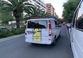 Furgón de atestados que le tuvo que dejar la Junta al Ayuntamiento de Cáceres.