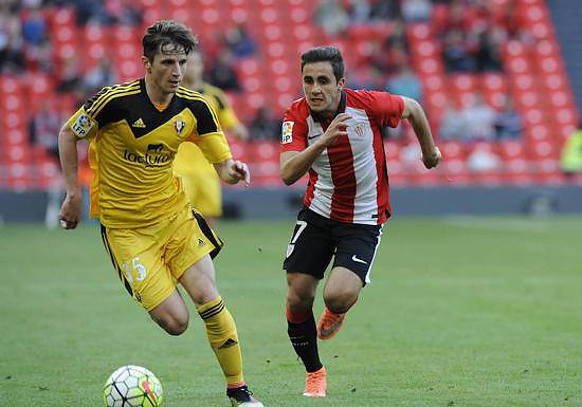 Jurgi Oteo durante su etapa en el Bilbao Athletic.
