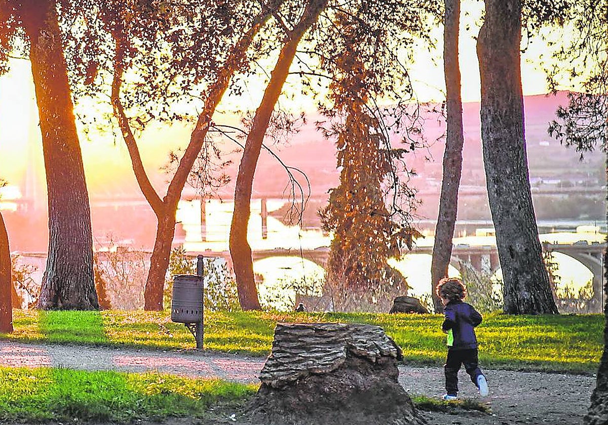 Vistas desde el parque de la Alcazaba de Badajoz.