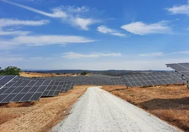 Instalación solar fotovoltaica de 100 megavatios que ya tiene en funcionamiento Iberdrola también en la localidad cacereña de Cedillo.