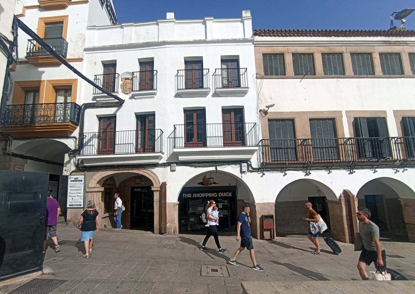 El Portal Llano (antes llamado de Los Escribanos), lo forman los soportales que van desde la calle Pintores a la calle General Ezponda.